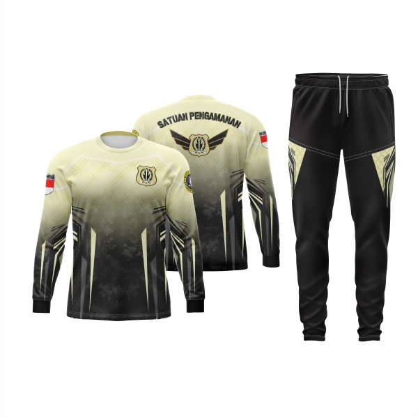 Setelan Jersey Oblong Panjang Satpam Yellow Star - foto 3