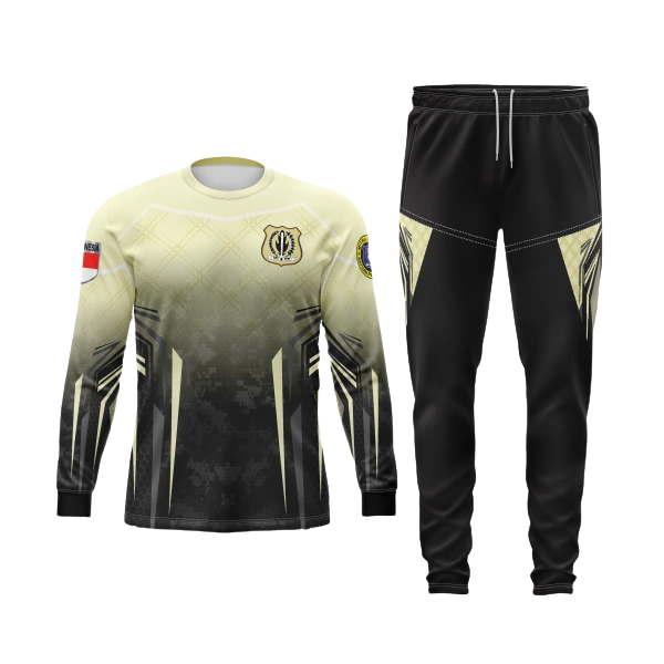 Setelan Jersey Oblong Panjang Satpam Yellow Star