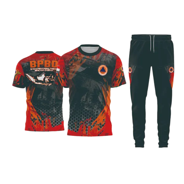 Setelan Jersey Oblong Pendek BPBD - foto 3