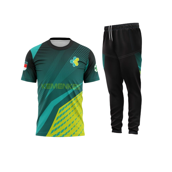 Setelan Jersey Oblong Pendek Kemenkes