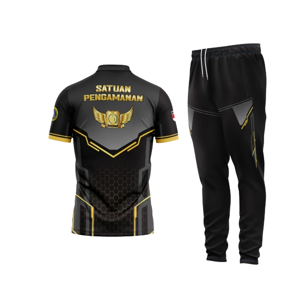Setelan Jersey Wangki Pendek Satpam Black Shine - foto 2