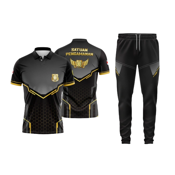 Setelan Jersey Wangki Pendek Satpam Black Shine - foto 3