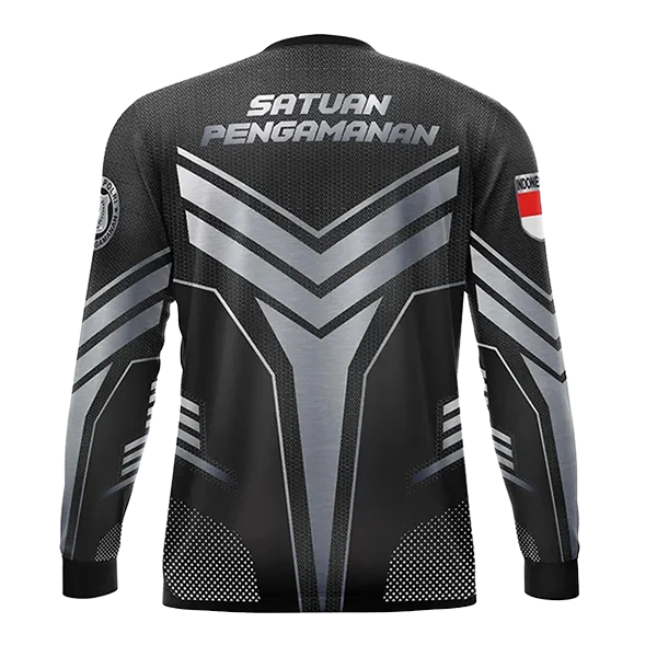 JERSEY SATPAM BLACK PHANTER / KAOS DRIFIT SATPAM BLACK PANTHER PANJANG - foto 2
