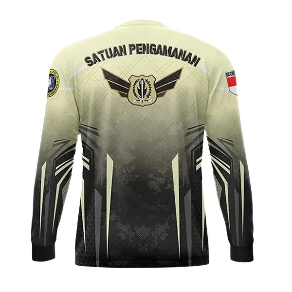 JERSEY SATPAM YELLOW STAR Cepat Kering Berpori Nyaman Uniseks - foto 2