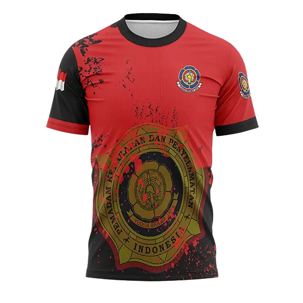 SUGIH WARAS JERSEY DAMKAR PENDEK Cepat Kering Berpori Nyaman Uniseks