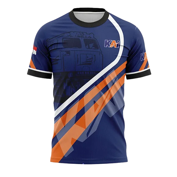 Jersey Kai Oblong Pendek / Baju Kereta Api Indonesia