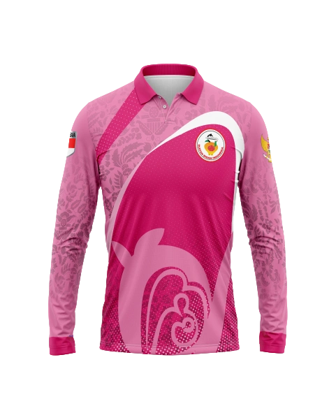 Jersey Polo Panjang Bidan Pink - foto 1