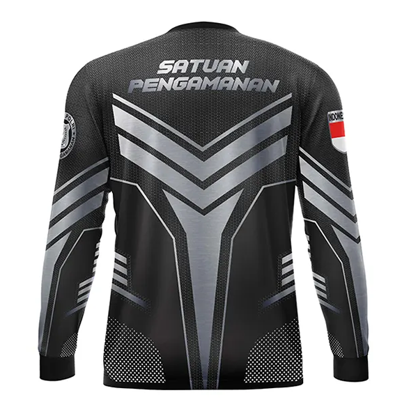JERSEY SATPAM BLACK PHANTER / KAOS DRIFIT SATPAM BLACK PANTHER PANJANG - foto 3