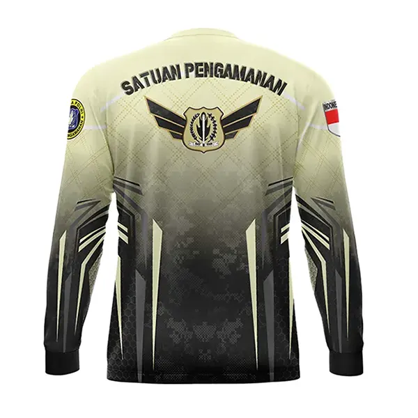 JERSEY SATPAM YELLOW STAR Cepat Kering Berpori Nyaman Uniseks - foto 3