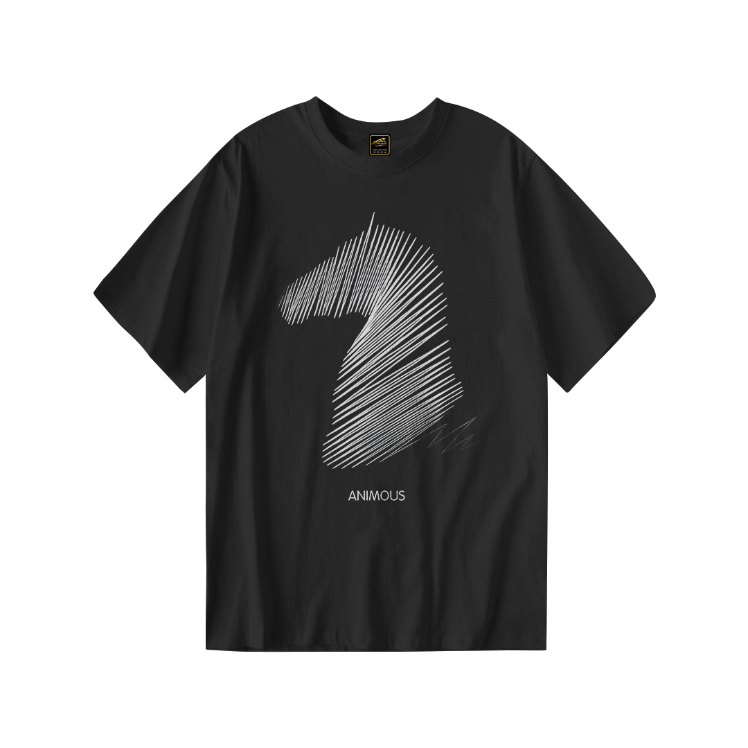 Kaos Distro ANIMOUS | T-Shirt Hitam | Cotton Combed 24s - foto 1