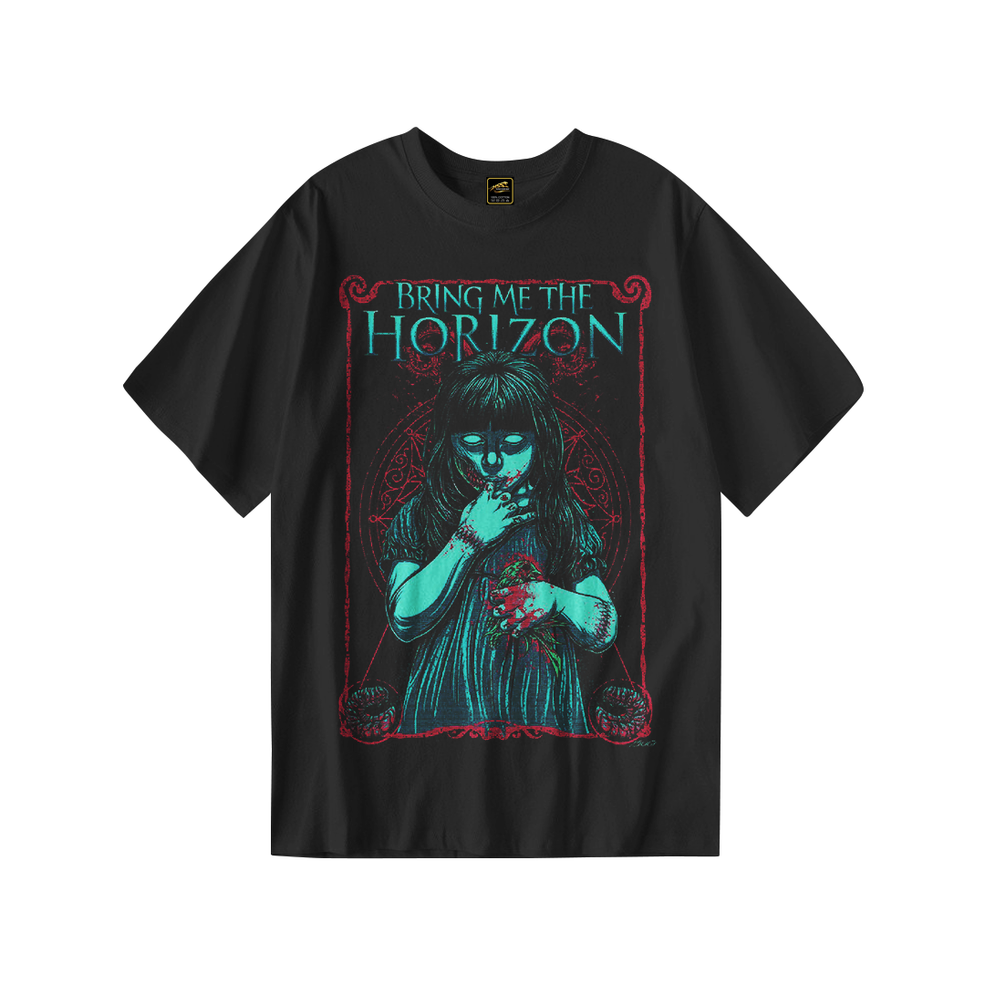 Kaos Distro BRING ME THE HORIZON | T-Shirt Hitam | Cotton Combed 24s