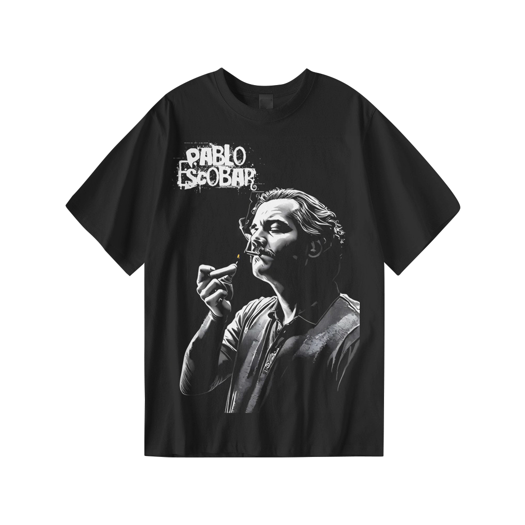 Kaos Distro PABLO ESCOBAR | T-Shirt Hitam | Cotton Combed 24s - foto 1