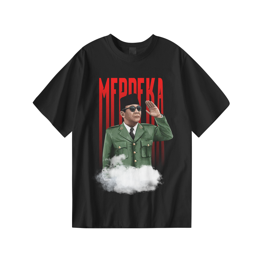 Kaos Distro IR. SOEKARNO | T-Shirt Hitam | Cotton Combed 24s