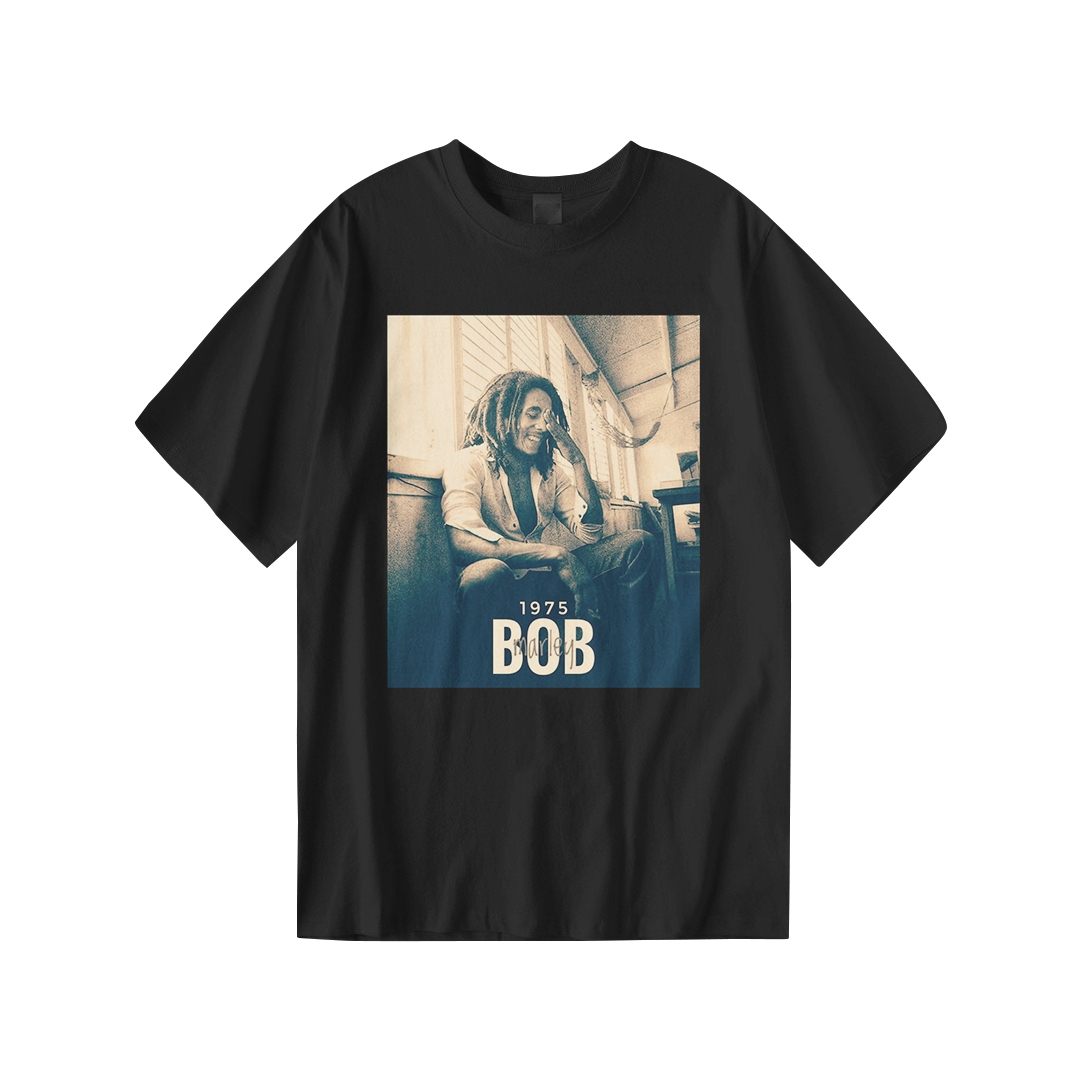 Kaos Distro BOB MARLEY | T-Shirt Hitam | Cotton Combed 24s