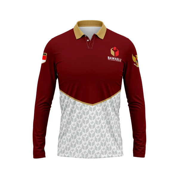 JERSEY POLO BAWASLU Panjang / Kaos Olahraga / Kaos Santai / Kaos Organisasi