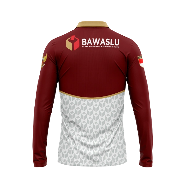 JERSEY POLO BAWASLU Panjang / Kaos Olahraga / Kaos Santai / Kaos Organisasi - foto 2