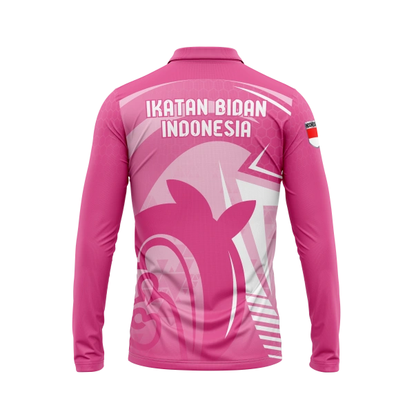JERSEY POLO BIDAN PINK Panjang / Kaos Olahraga / Kaos Santai / Kaos Organisasi - foto 2