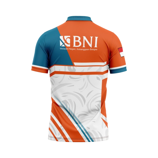 JERSEY POLO BNI Pendek / Kaos Olahraga / Kaos Santai / Kaos Organisasi - foto 2