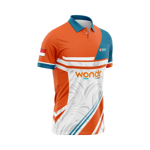 JERSEY POLO BNI Pendek / Kaos Olahraga / Kaos Santai / Kaos Organisasi - foto 3