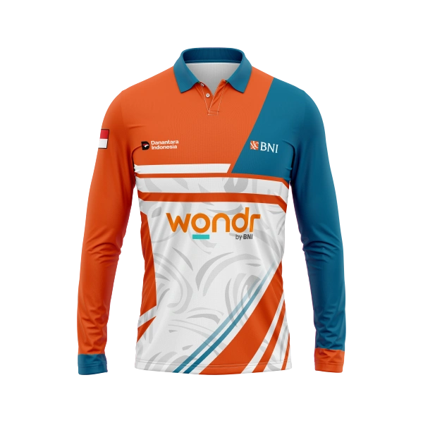 JERSEY POLO BNI Panjang / Kaos Olahraga / Kaos Santai / Kaos Organisasi