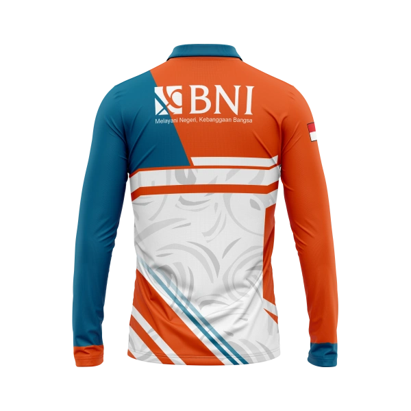 JERSEY POLO BNI Panjang / Kaos Olahraga / Kaos Santai / Kaos Organisasi - foto 2