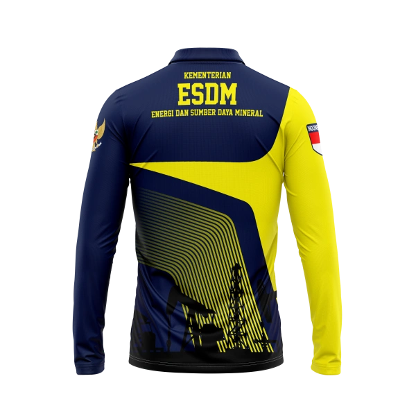 JERSEY POLO KEMENTERIAN ESDM Panjang / Kaos Olahraga / Kaos Santai / Kaos Organisasi - foto 2