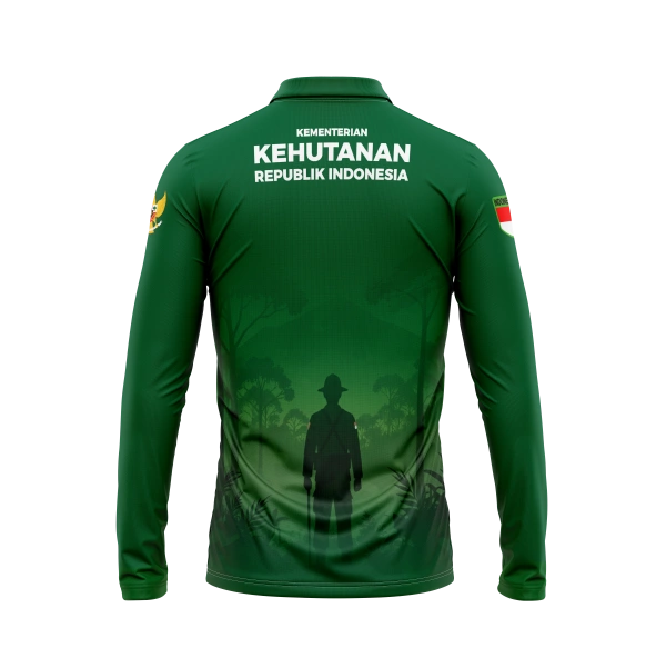 JERSEY POLO KEMENTERIAN KEHUTANAN Panjang / Kaos Olahraga / Kaos Santai / Kaos Organisasi - foto 2
