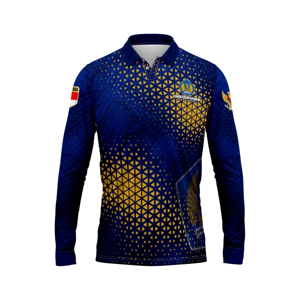 JERSEY POLO KEMENKEU Panjang / Kaos Olahraga / Kaos Santai / Kaos Organisasi