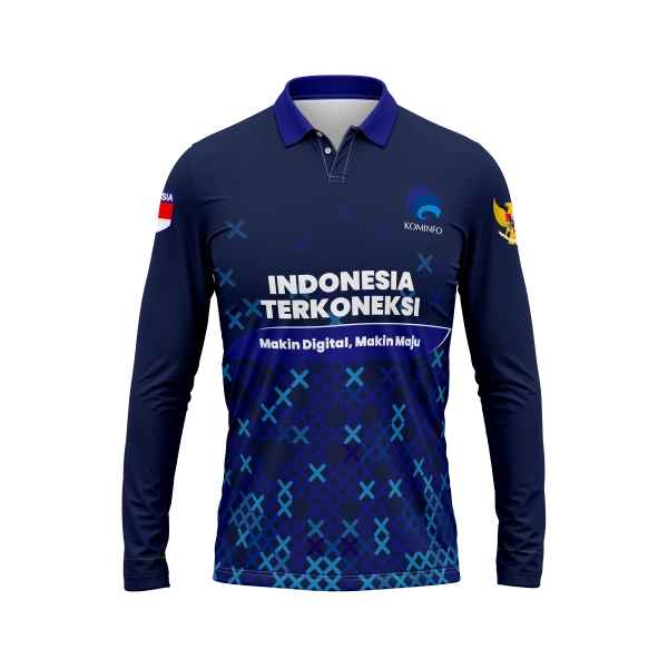 JERSEY POLO KOMINFO Panjang / Kaos Olahraga / Kaos Santai / Kaos Organisasi - foto 1