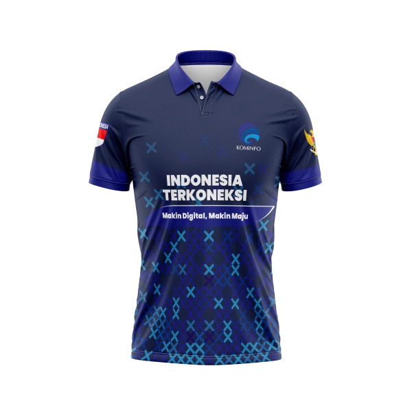 JERSEY POLO KOMINFO Pendek / Kaos Olahraga / Kaos Santai / Kaos Organisasi - foto 1