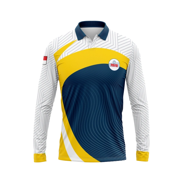 JERSEY POLO PBVSI Panjang / Kaos Olahraga / Kaos Santai / Kaos Organisasi - foto 1