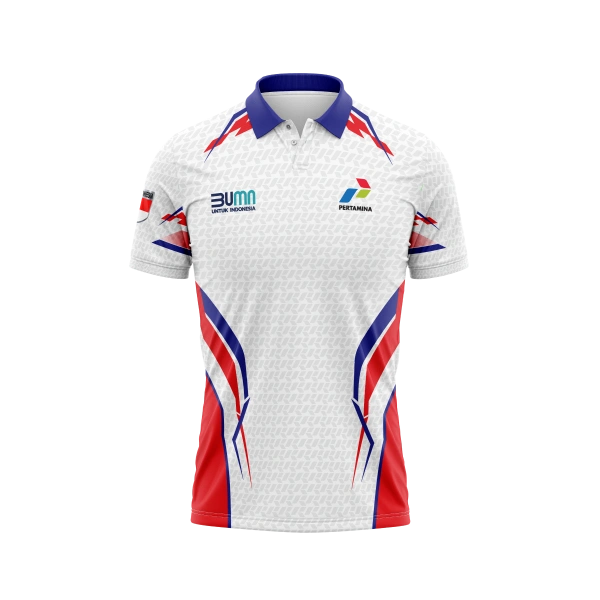 JERSEY POLO PERTAMINA Pendek / Kaos Olahraga / Kaos Santai / Kaos Organisasi - foto 1