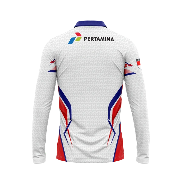 JERSEY POLO PERTAMINA Panjang / Kaos Olahraga / Kaos Santai / Kaos Organisasi - foto 2