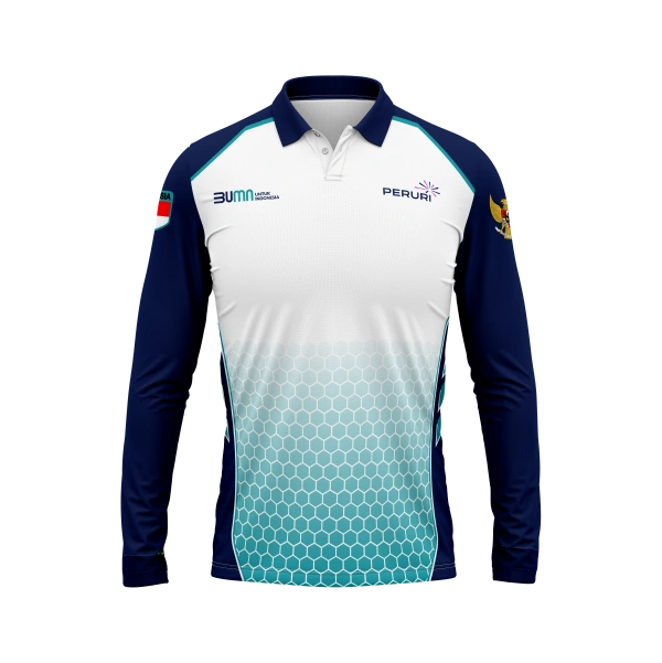 JERSEY POLO PERURI Panjang / Kaos Olahraga / Kaos Santai / Kaos Organisasi - foto 1