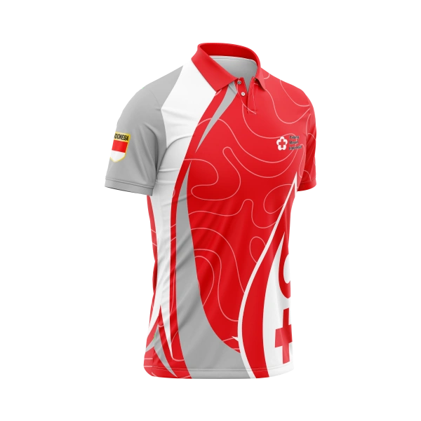 JERSEY POLO PMI Pendek / Kaos Olahraga / Kaos Santai / Kaos Organisasi - foto 2