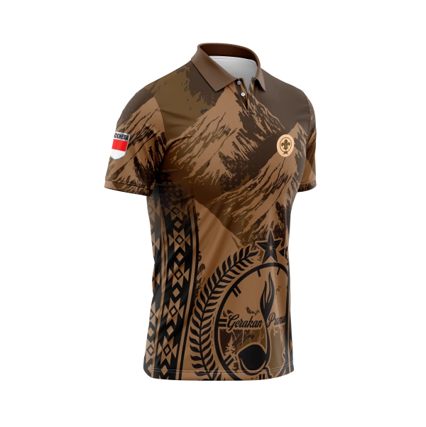 JERSEY POLO PRAMUKA 2 Pendek/ Kaos Olahraga / Kaos Santai / Kaos Organisasi - foto 2