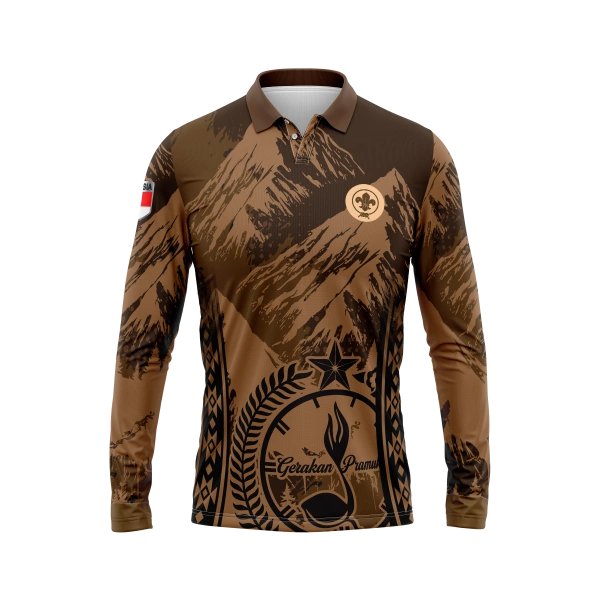 JERSEY POLO PRAMUKA 2 Panjang / Kaos Olahraga / Kaos Santai / Kaos Organisasi - foto 1