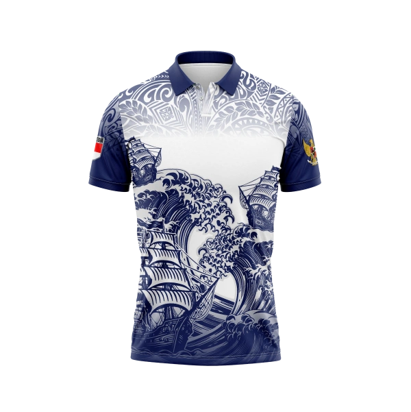 JERSEY POLO SEAFARERS 2 Pendek / Kaos Olahraga / Kaos Santai / Kaos Organisasi - foto 1