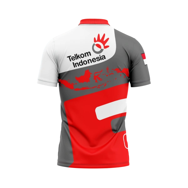 JERSEY POLO TELKOM INDONESIA Pendek / Kaos Olahraga / Kaos Santai / Kaos Organisasi - foto 2